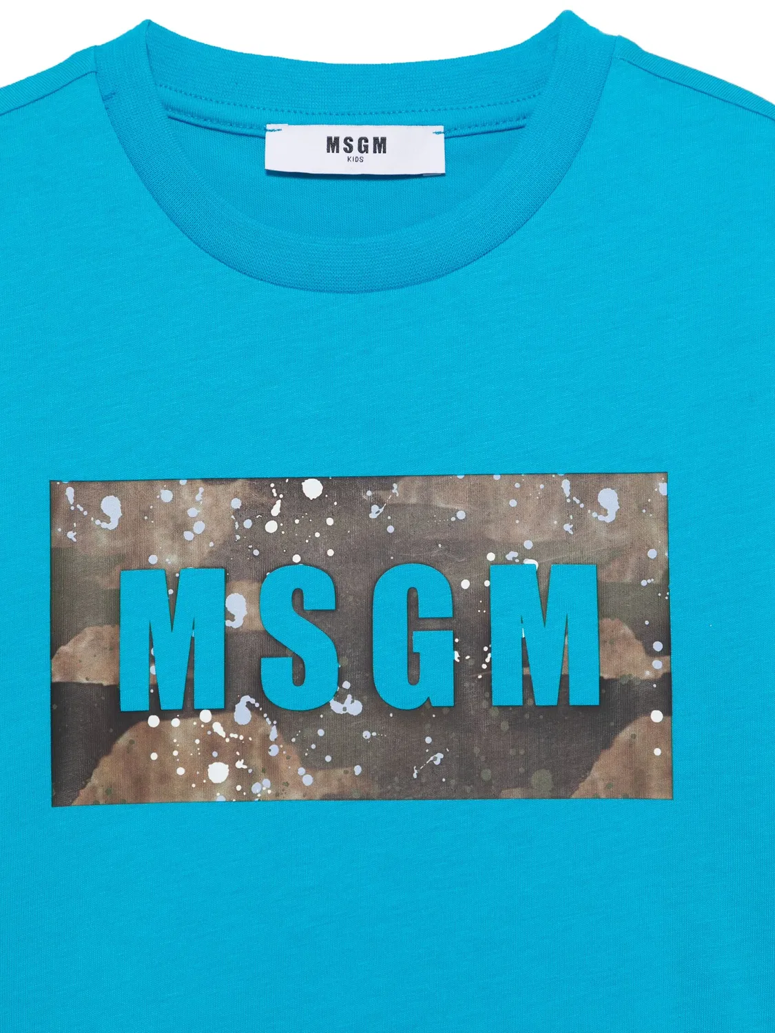 Футболка MSGM Kids цвета небесной синевы — фото 2