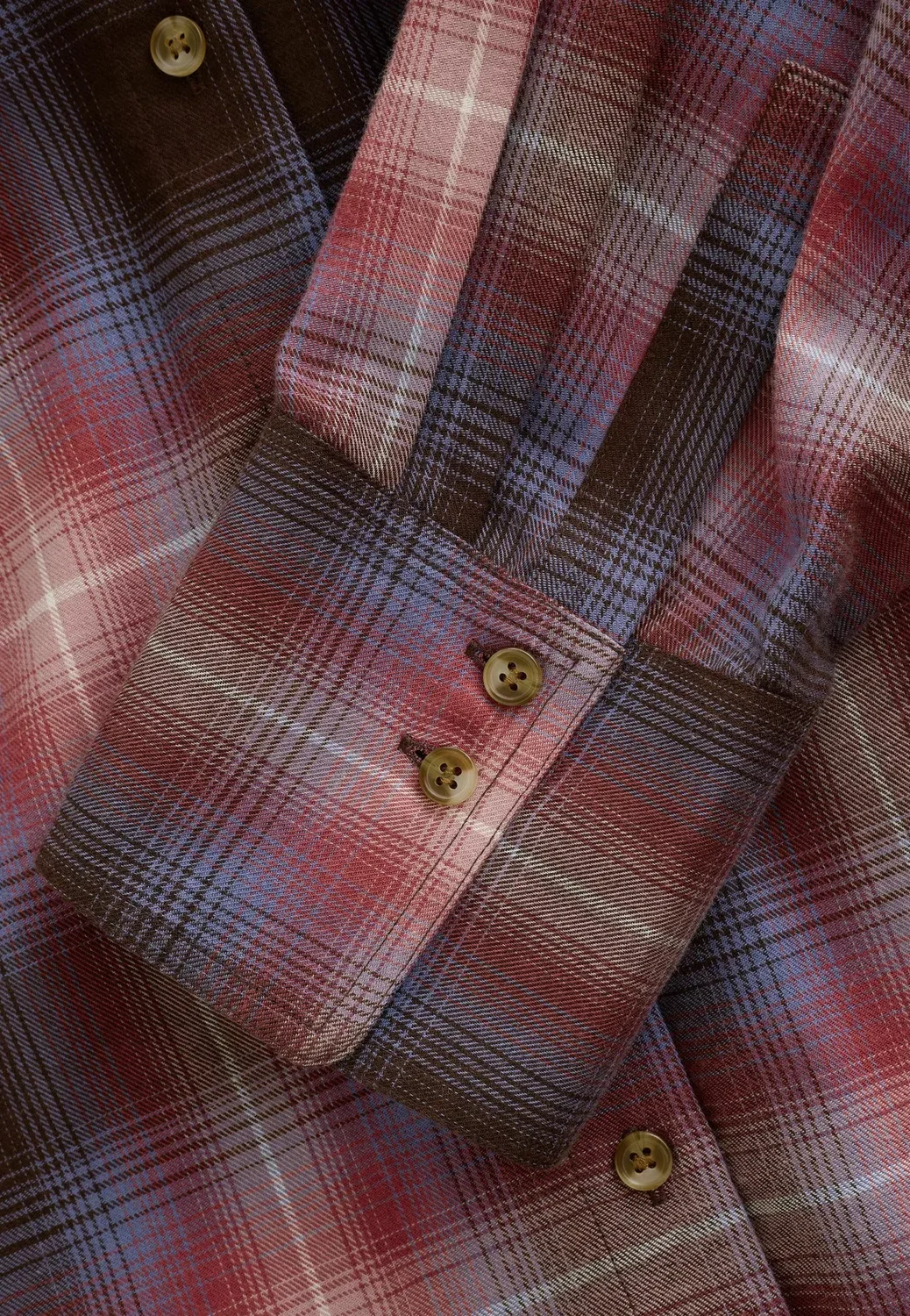 Рубашка свободного кроя из фланели для высоких людей Next, Pink Brown Check — фото 3