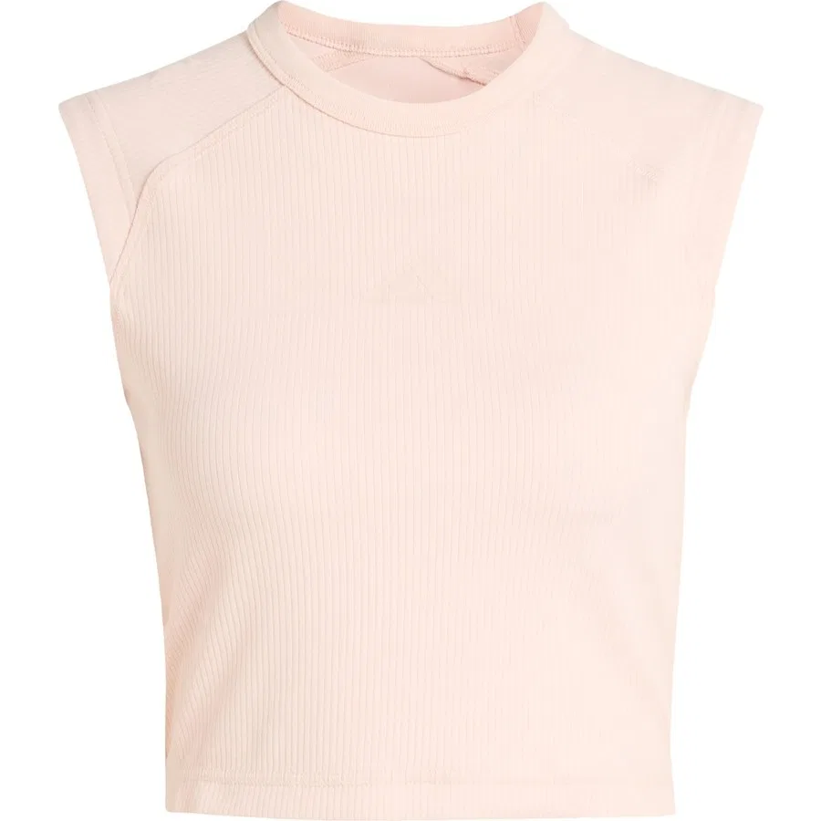 Женский топ-безрукавка из рибаны All Szn Rib Tank Top adidas, Розовый — фото 3