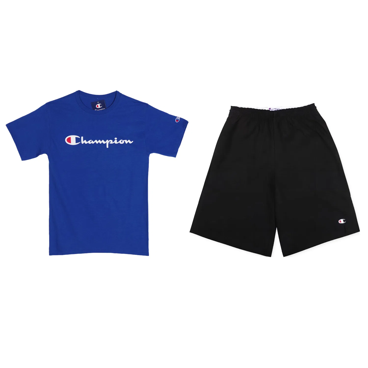 Детский спортивный комплект в ретро-стиле Champion, Royal Blue+Black