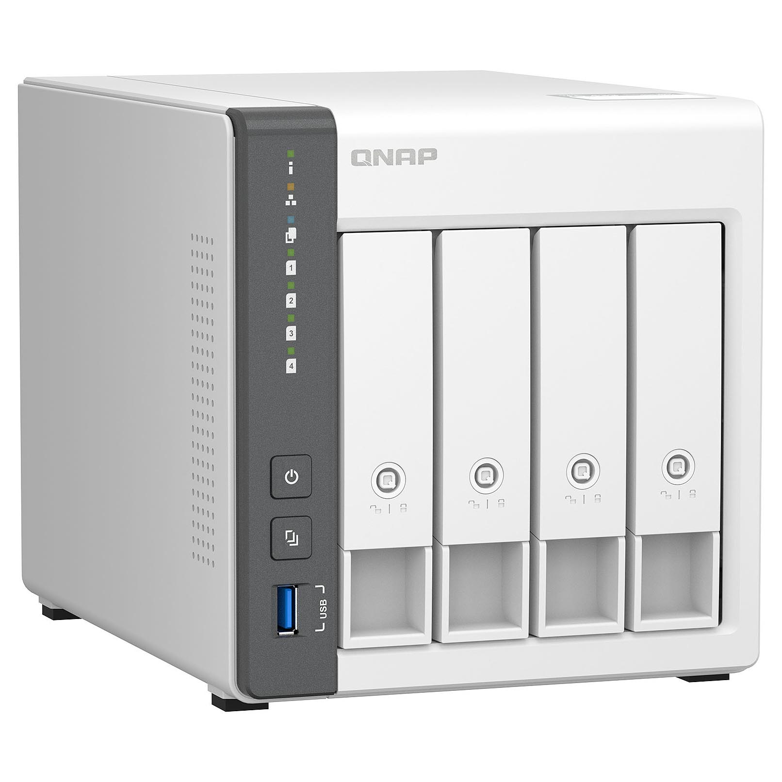 Сетевое хранилище QNAP TS-433 Nas, 4 отсека, без дисков, белый - фото