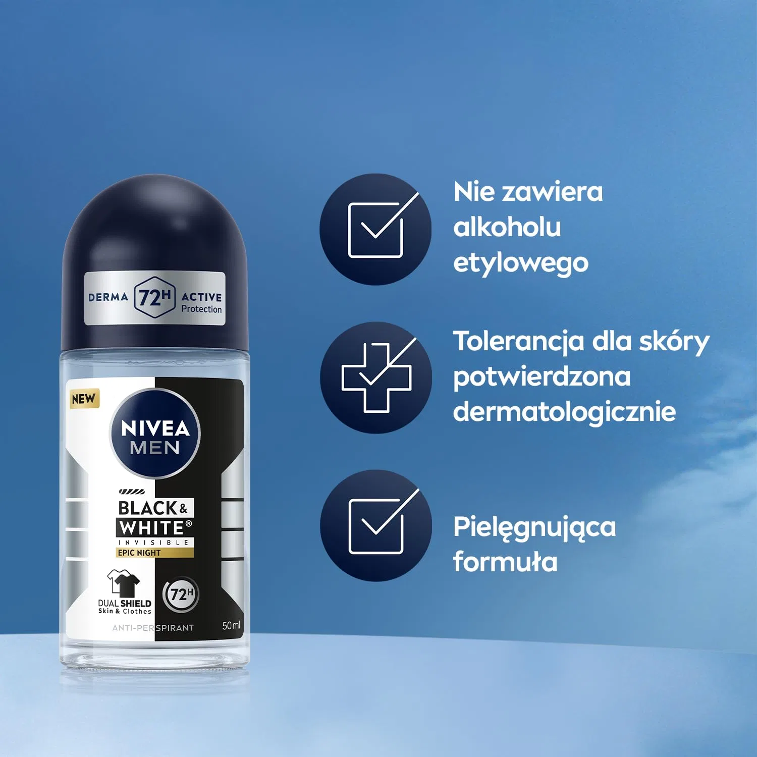 Антиперспирант-ролл NIVEA MEN Black&White Epic Night, 50 мл — фото 4