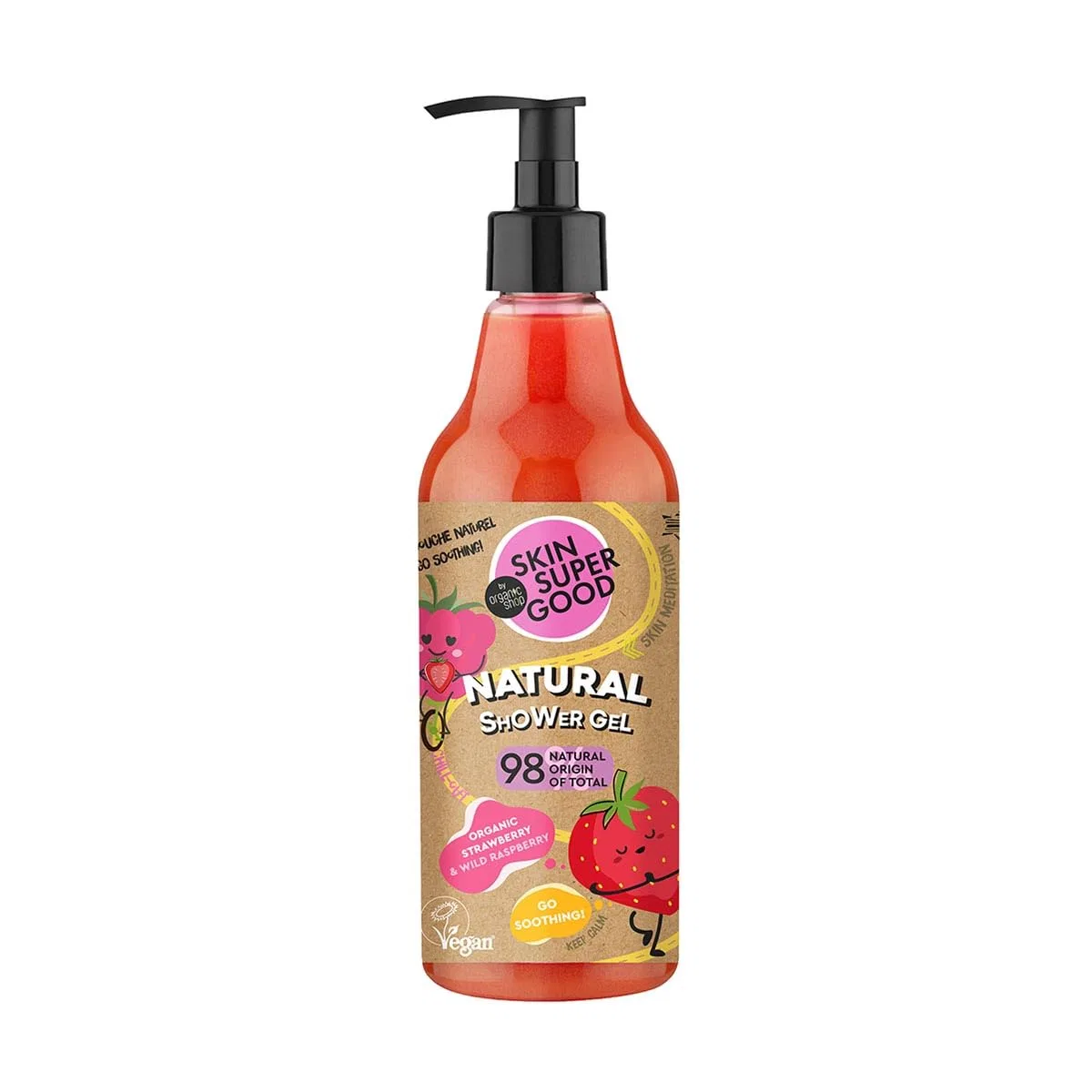 Гель для душа Skin Super Good Natural Shower Gel Go Soothing!, Organic Shop, 500 мл
