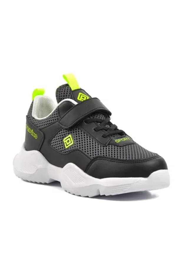 Детские спортивные туфли для девочек с липучками Pepino, Black Fume