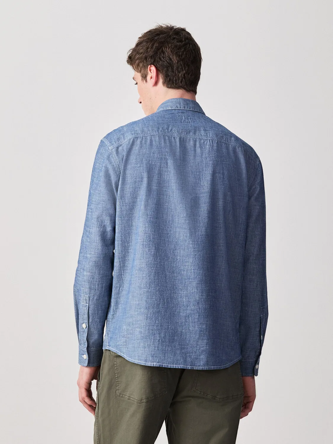 Рубашка джинсовая с карманами Next, Blue Chambray — фото 3