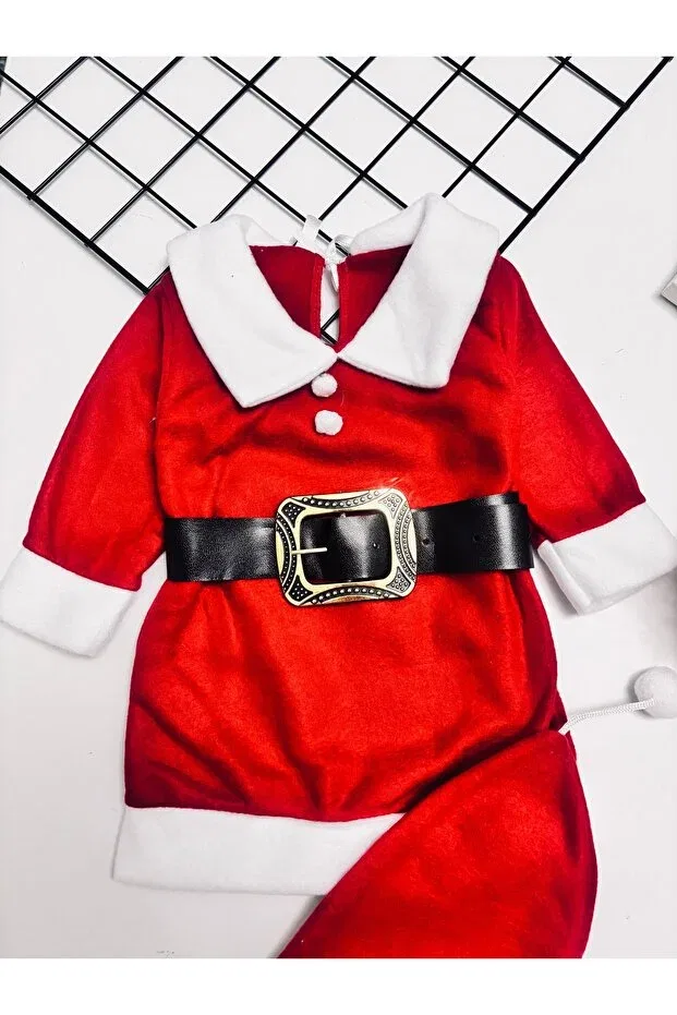 Детское платье для девочек с длинным рукавом New Year's Eve Glam Cacobutik, Red — фото 2