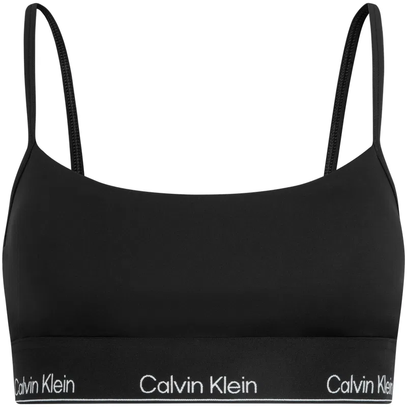 Женский спортивный бюстгальтер с логотипом Calvin Klein, Space Black