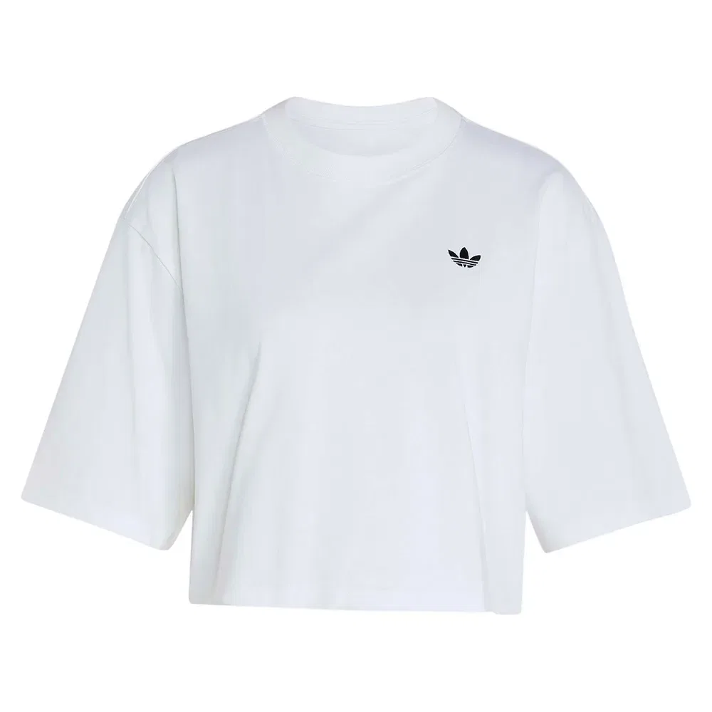 Женская футболка с коротким рукавом Essentials Crop Adidas Originals, White — фото 3