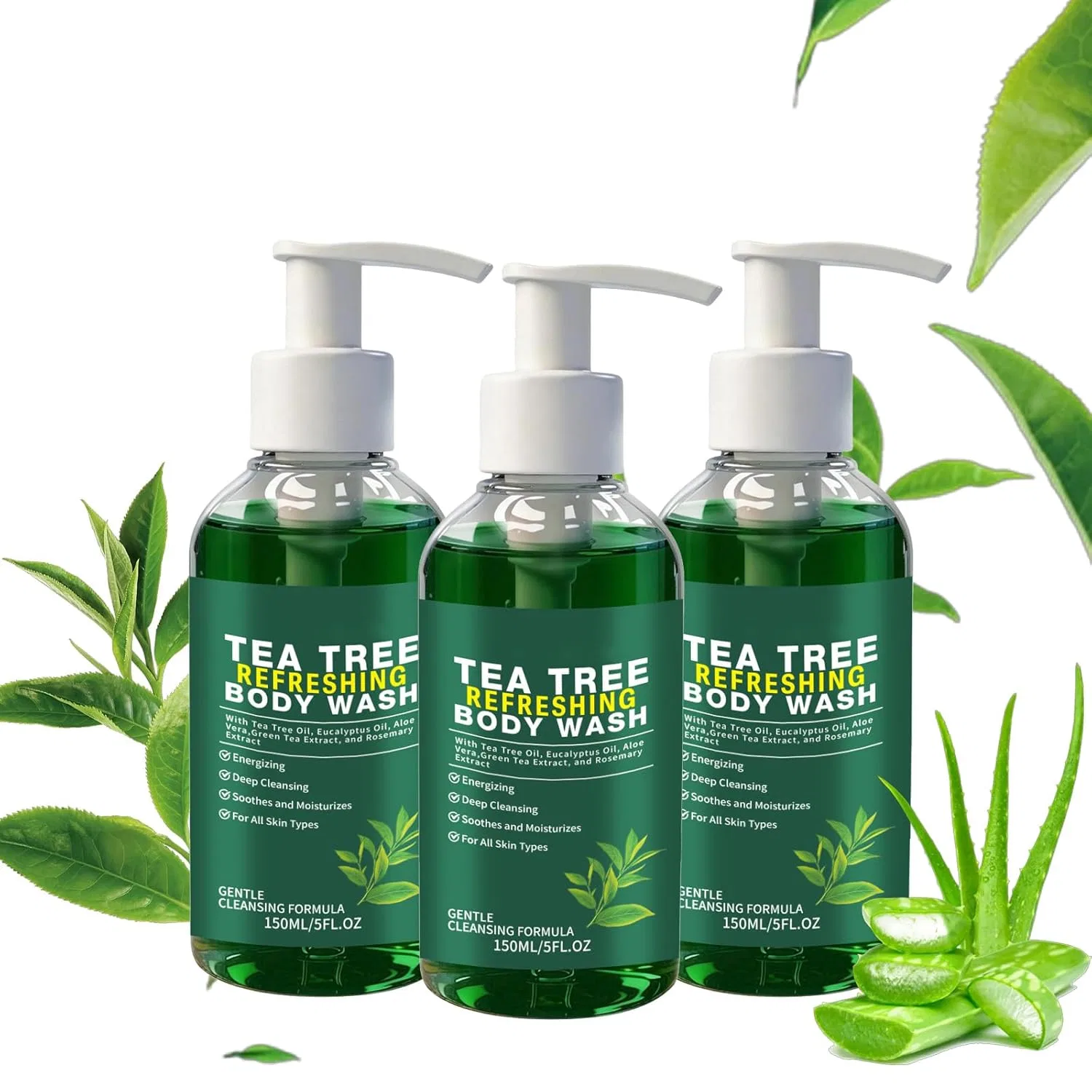 Гель для душа Tea Tree освежающий, 150 мл, SHEHABOR, 3 шт