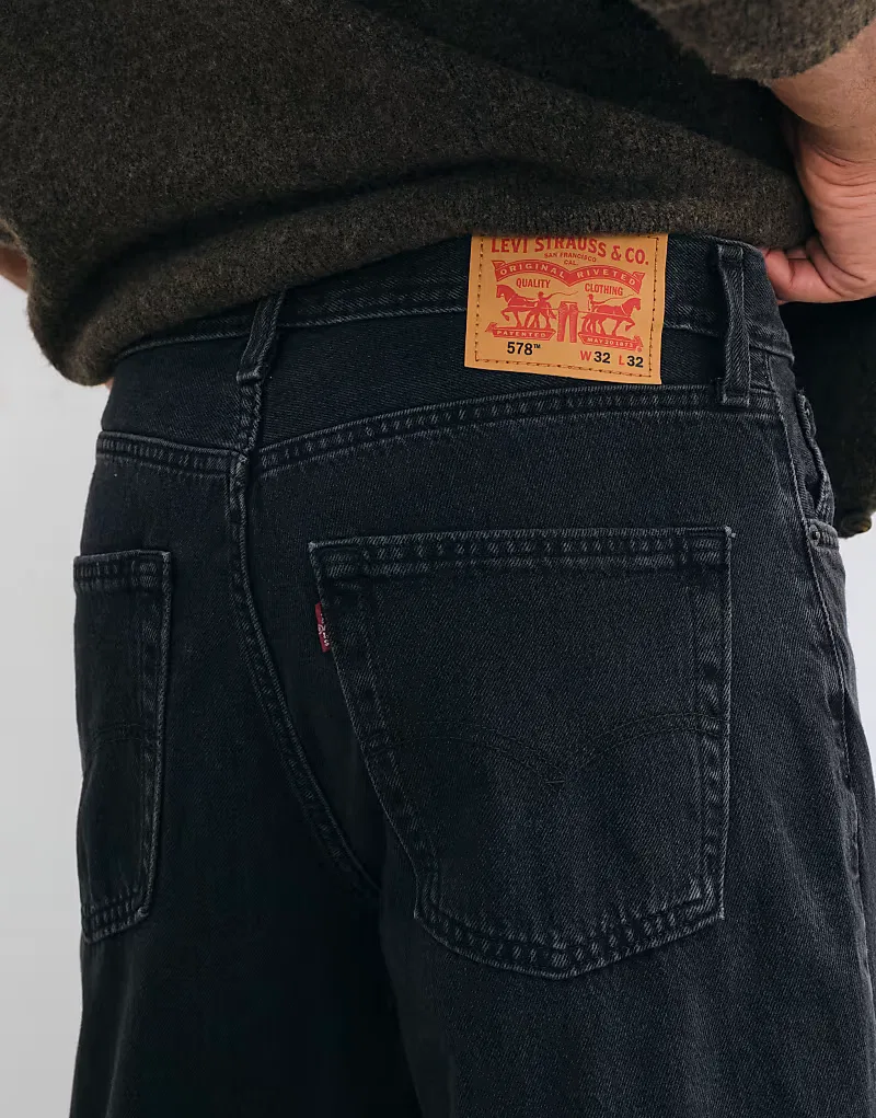 Свободные джинсы Levi's 578, черный — фото 2