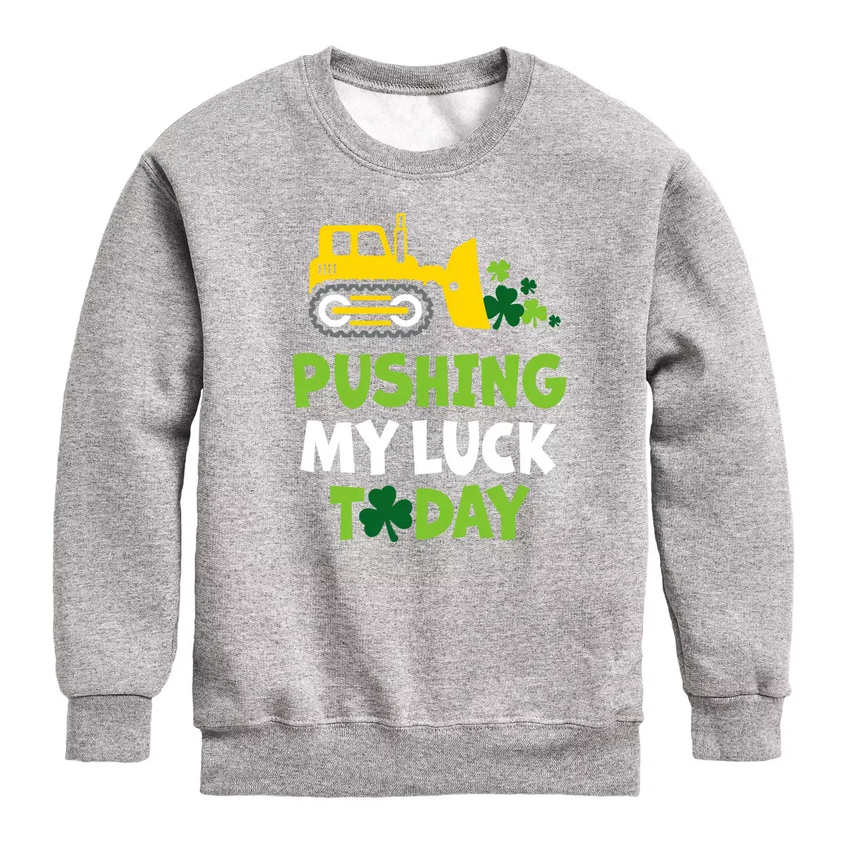 Детский свитшот с принтом Pushing My Luck Today Instant Message, Athletic Heather