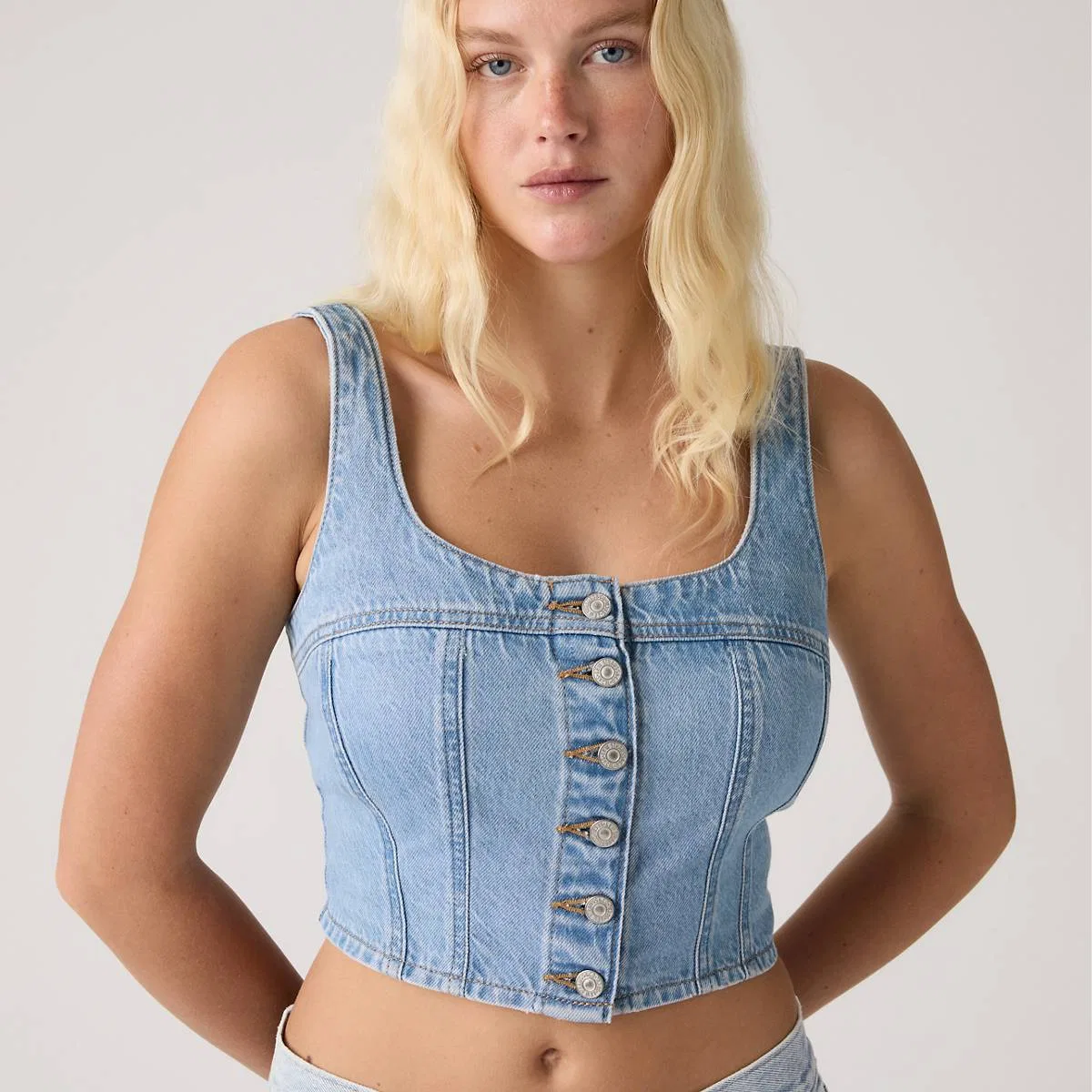 Рубашка Audra со швом и пуговицами Levi's, I Will - Medium Wash — фото 2
