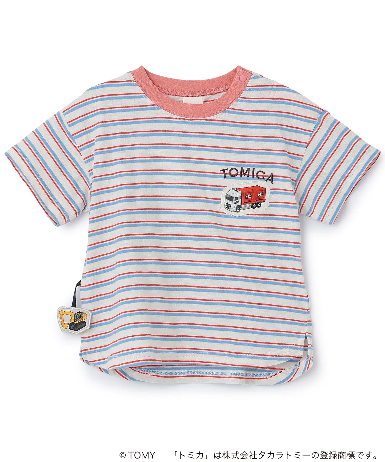 Детская футболка с принтом Multi Stripe TOMICA petit main, Orange