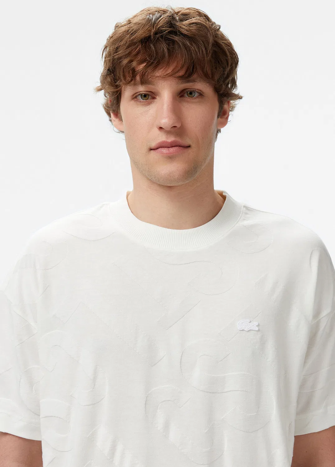 Футболка Lacoste, классическая, белый — фото 4