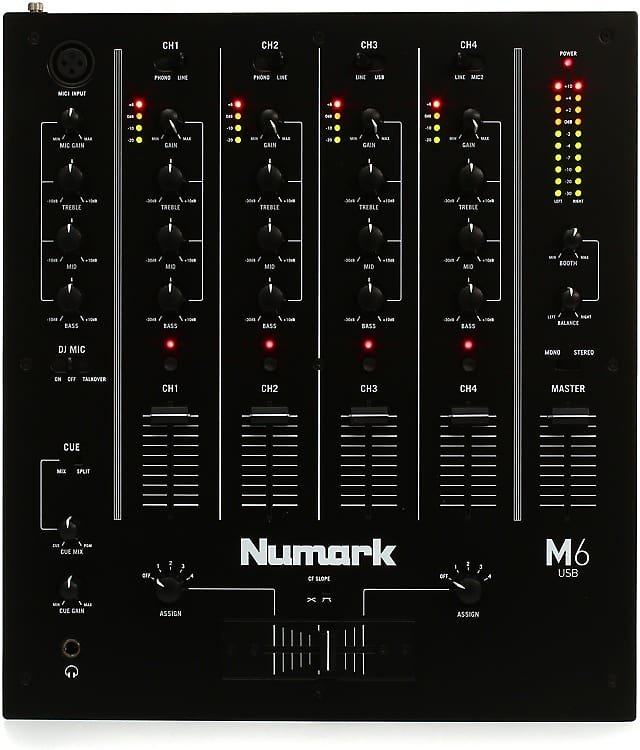 Numark M6 USB 4-канальный диджейский микшер M6USBBLACKXUS - фото