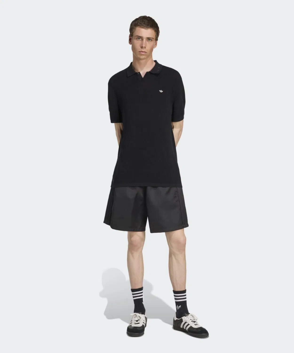Мужская футболка-поло с длинным рукавомAdidas Originals, Black — фото 3