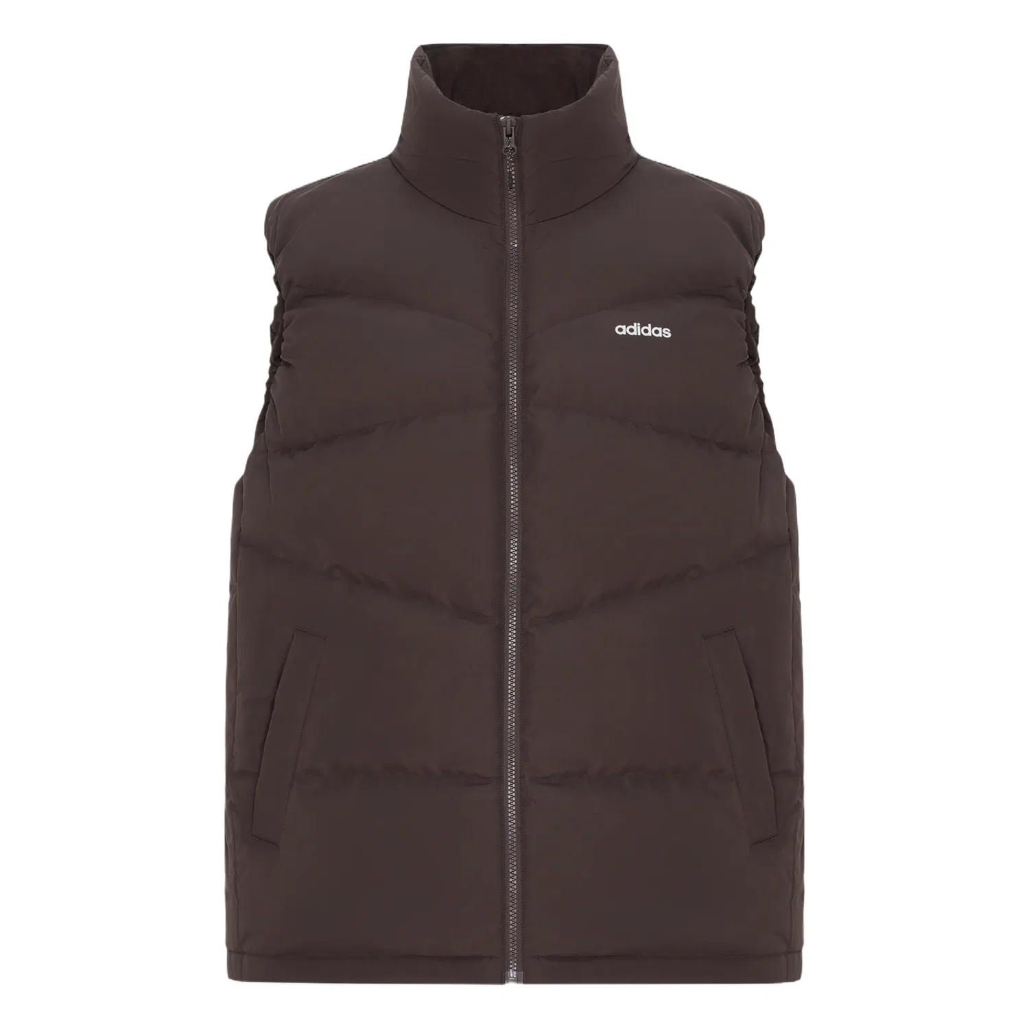 Детский жилет с стойкой, умеренный, Down Vests, Adidas, Brown