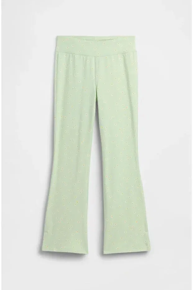 Детские леггинсы для девочек с принтом V-Fast sp flare leggings Gap, Green — фото 2