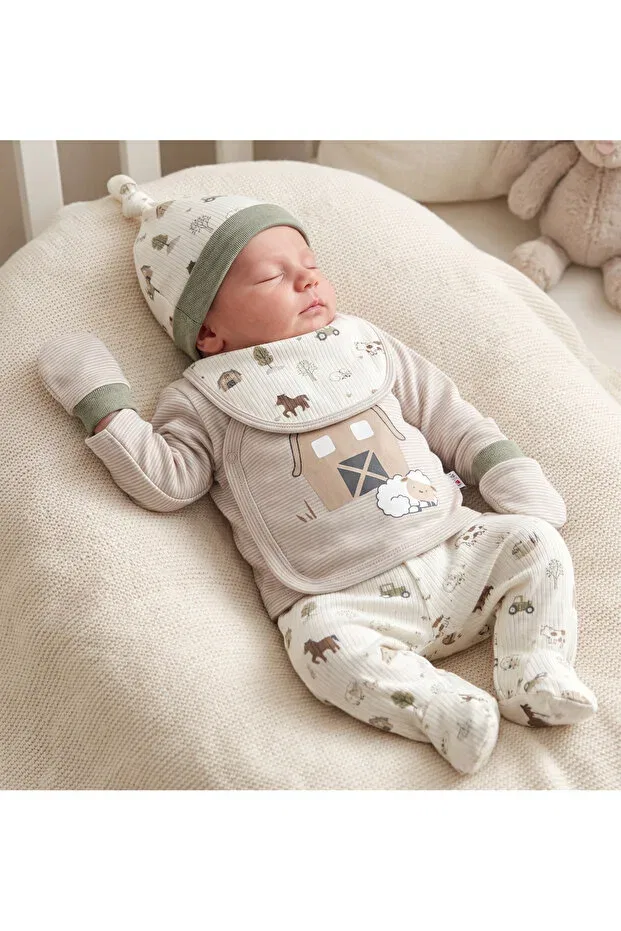 Детский комплект одежды для новорожденных хлопковый Mother Love, Lamb Patterned — фото 2