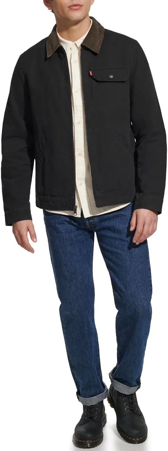 Мужская куртка с вельветовым воротником Levi's, Black Lightweight — фото 2