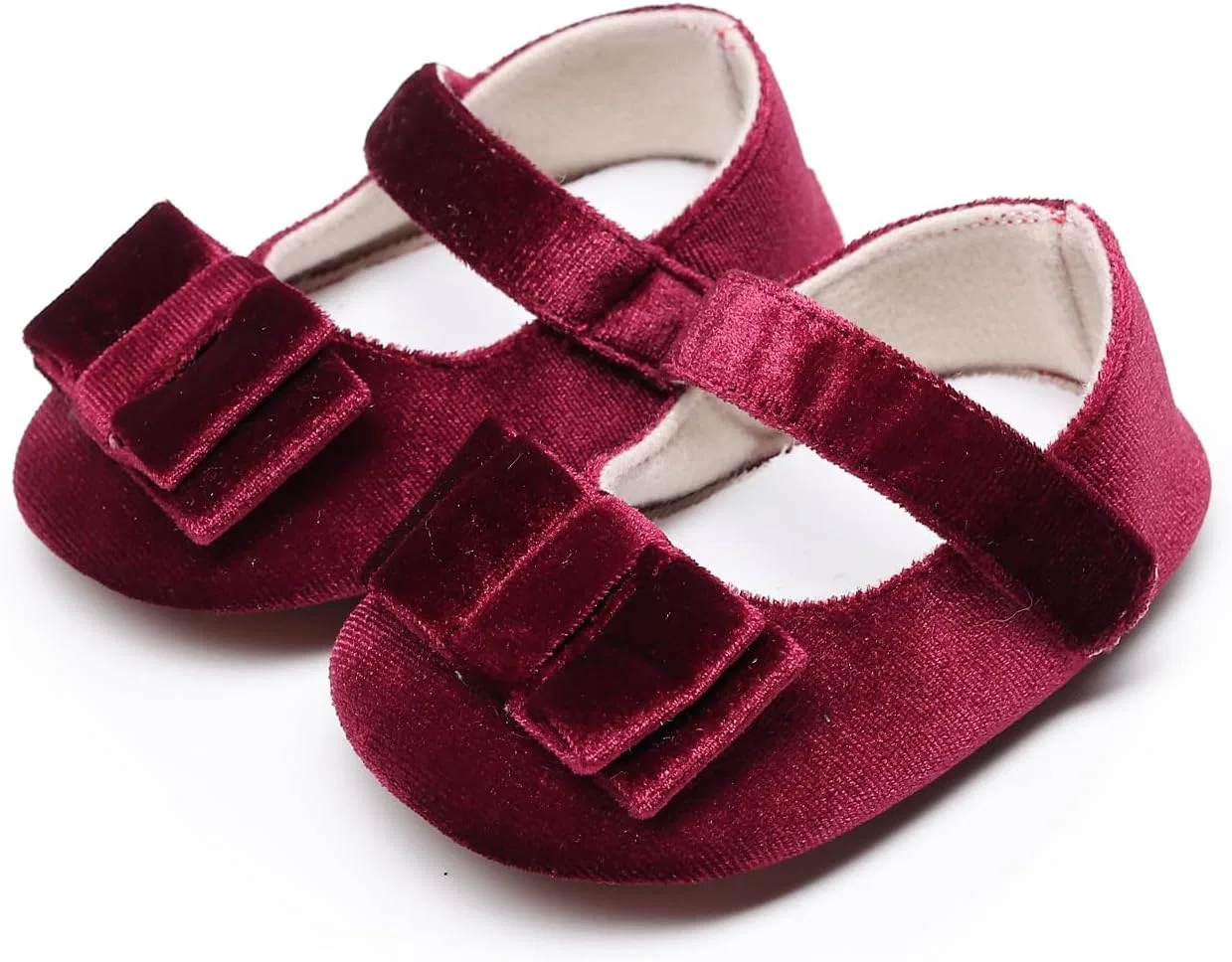 Детские туфли Мэри Джейн для девочек с бантом Purepips, Wine Red