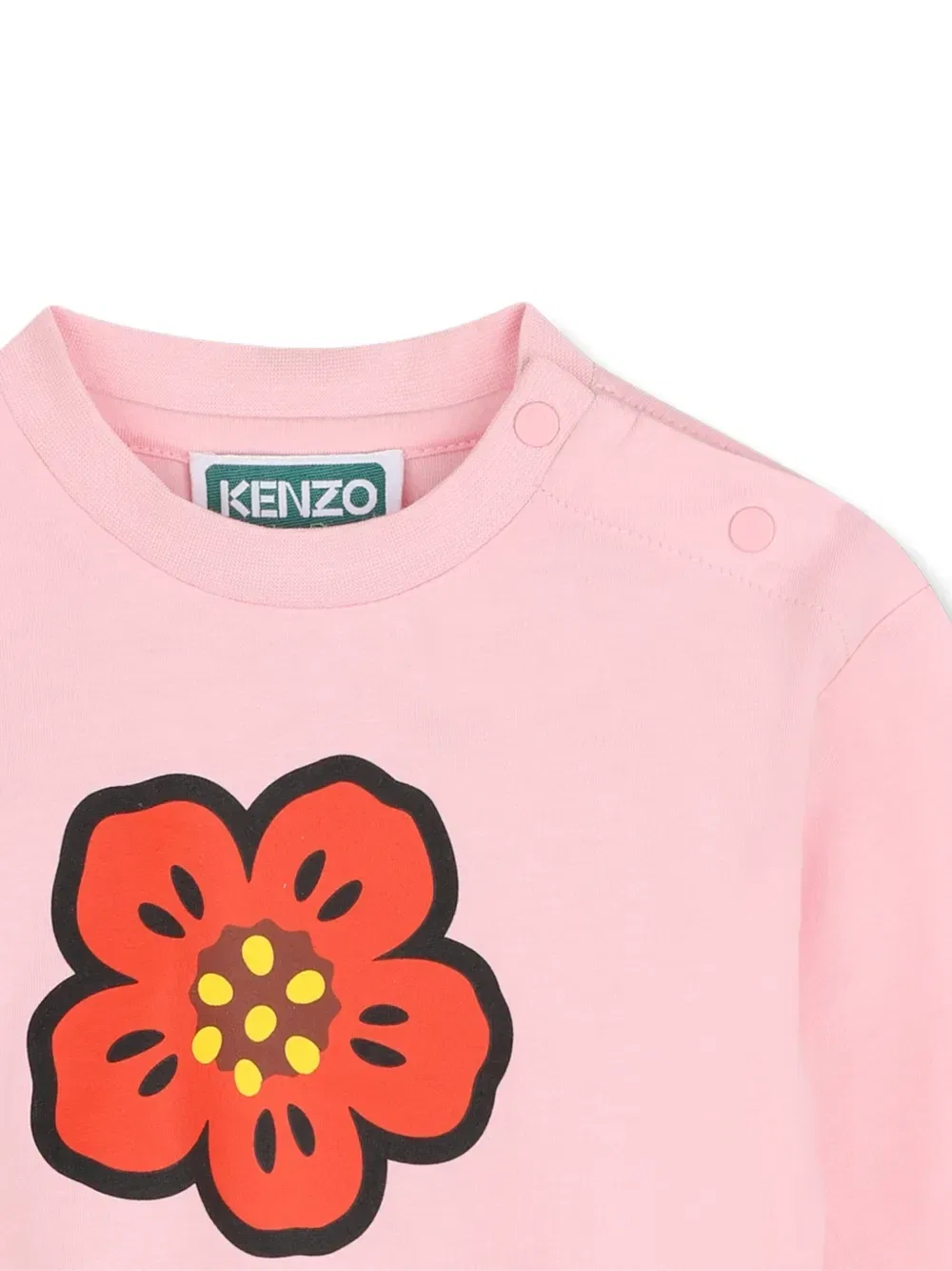 Футболка Boke Flower с длинными рукавами Kenzo Kids, розовый — фото 3