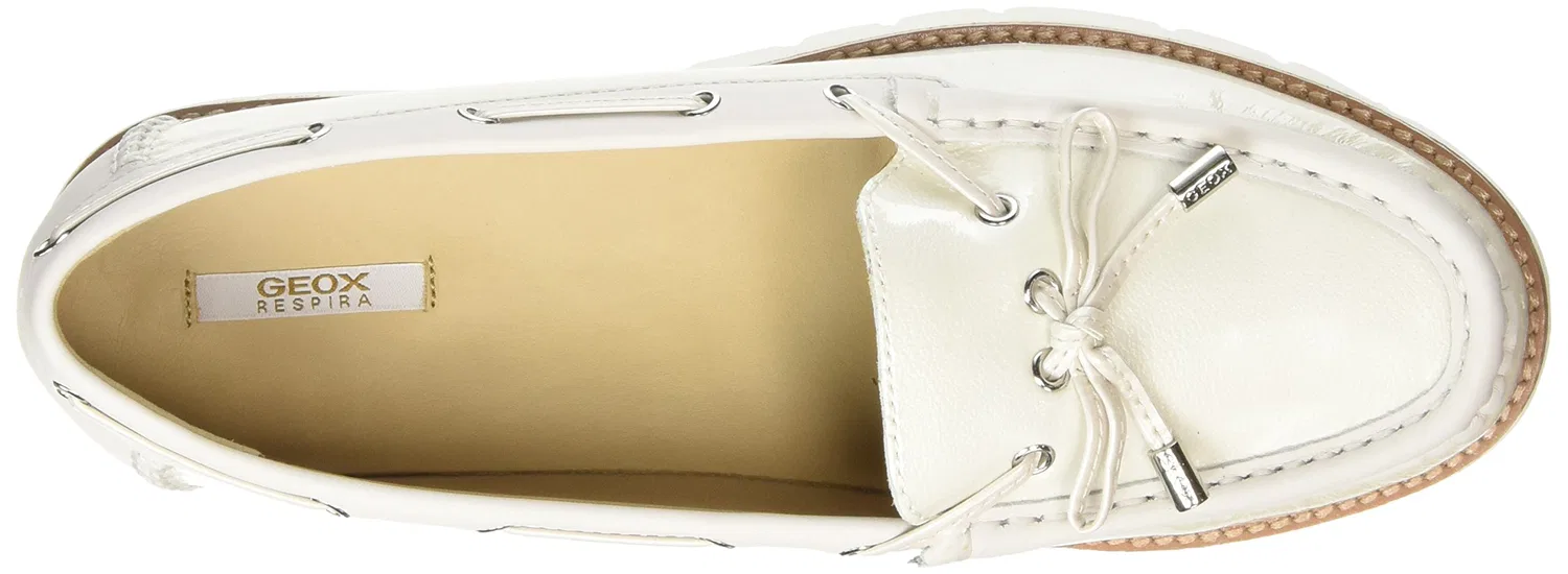 Детские лоферы для девочек D Blenda D Loafers Geox, White White Off Whitec1002 — фото 4