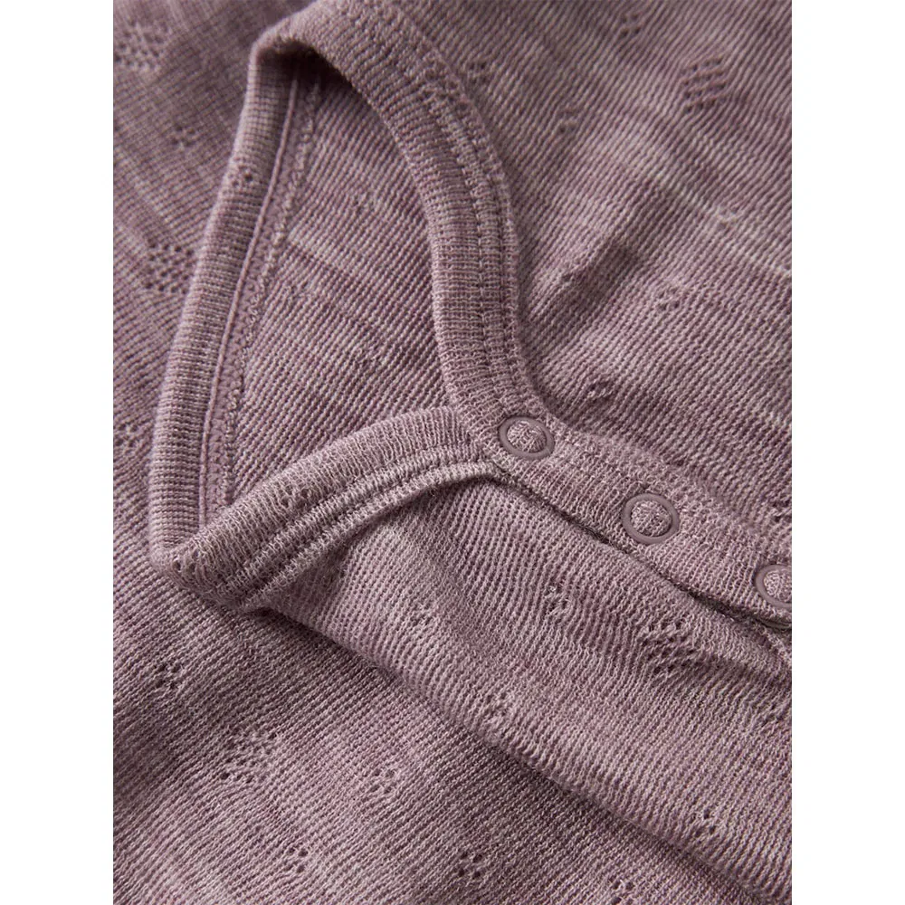 Детский боди с длинным рукавом Wool Needle Solid Name it, Grey — фото 4