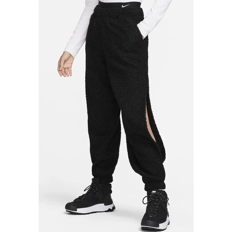 Спортивные брюки женские с высокой посадкой из флиса Nike Sportswear Collection Sherpa, Черный