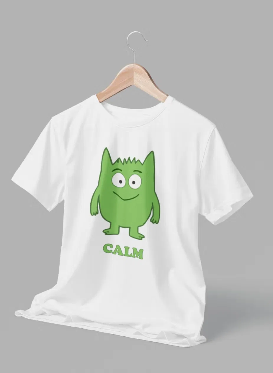 Футболка с принтом Calm monster feelings Zoom