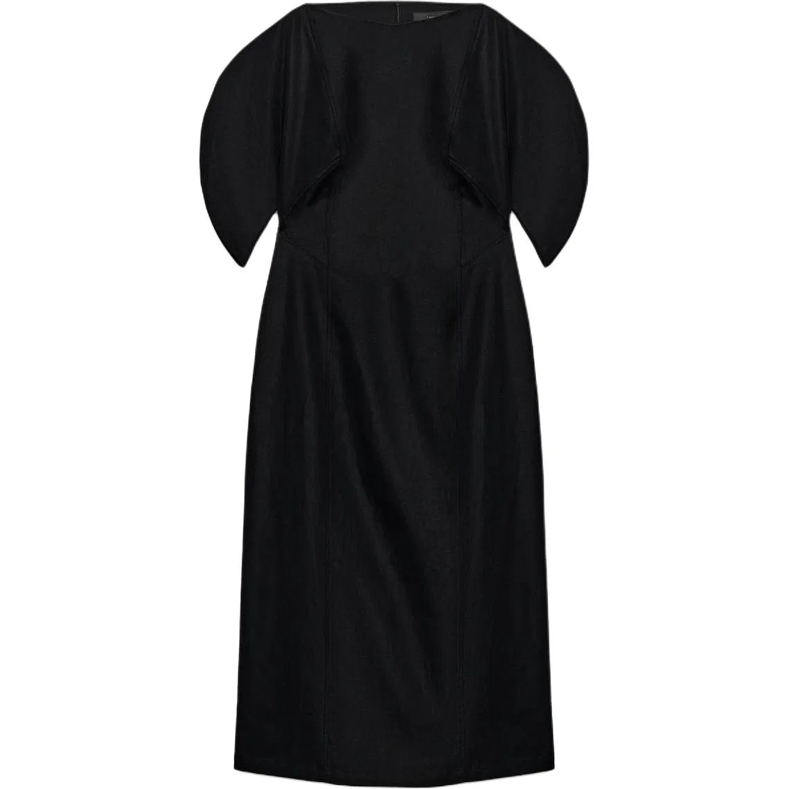 Женское платье с коротким рукавом с длинной юбкой Black ZARA, Черный