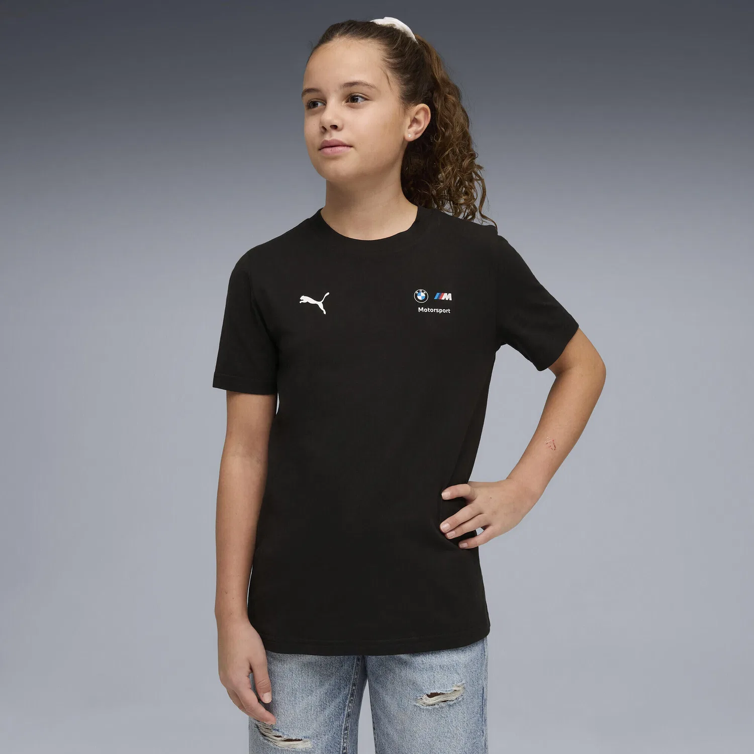 Детская футболка с коротким рукавом BMW M MOTORSPORT Essentials Puma, Schwarz — фото 2