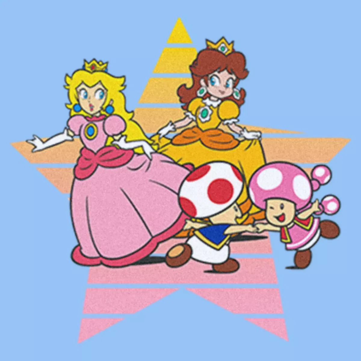 Детское боди с коротким рукавом Nintendo Peach and Friends, Light Blue — фото 2