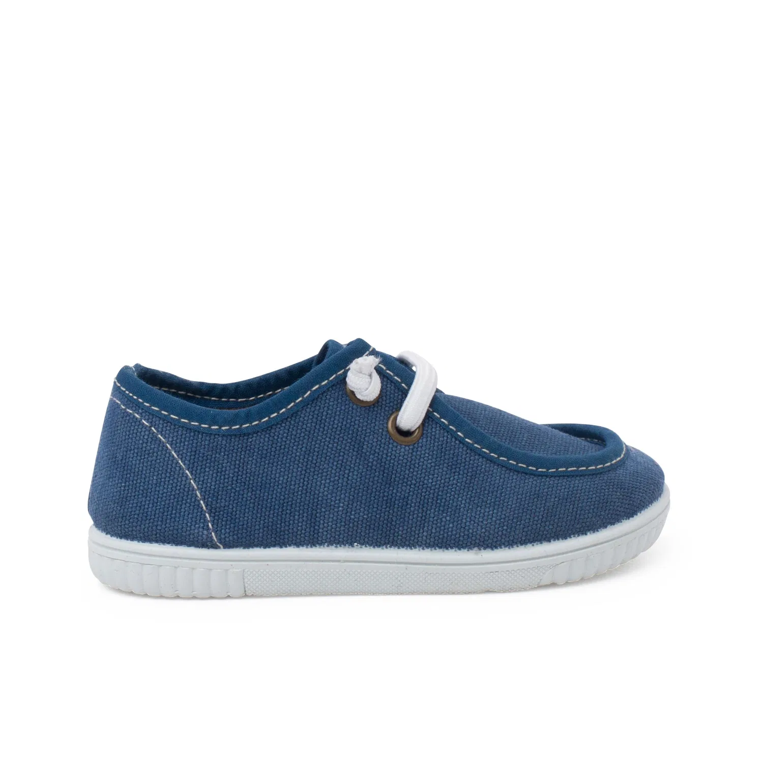 Детские туфли-лодочки на тонкой подошве с эластичными шнурками Pisamonas Wallaby Boat Shoes, Blue Metallized