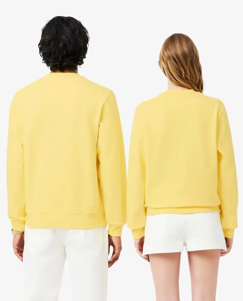 Мужской свитшот без капюшона хлопковый Lacoste, Amarillo — фото 2