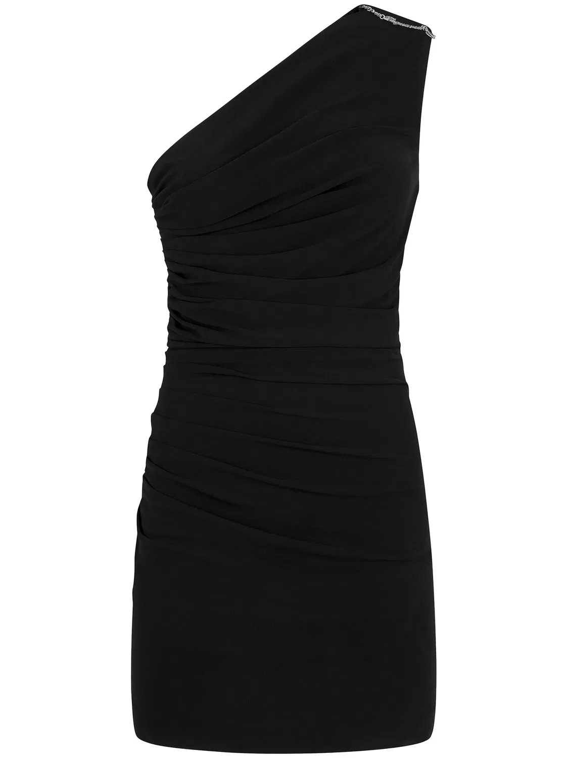 Мини-платье на одно плечо DSQUARED2, черный