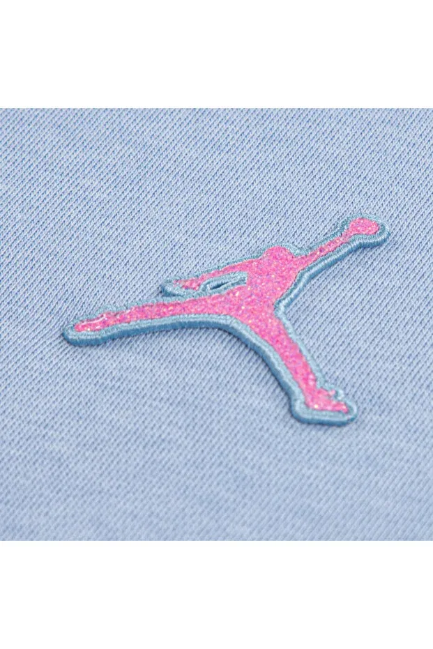 Детское для девочек свитшот с принтом Jordan JDG Blue Jeans & Bling FLC Cre Girl's Sweatshirt Nike, Bg6 — фото 3