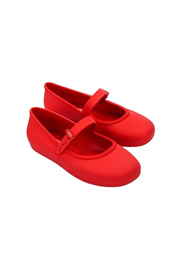 Детские балетки для девочек с принтом Mini Melissa, Red — фото 2