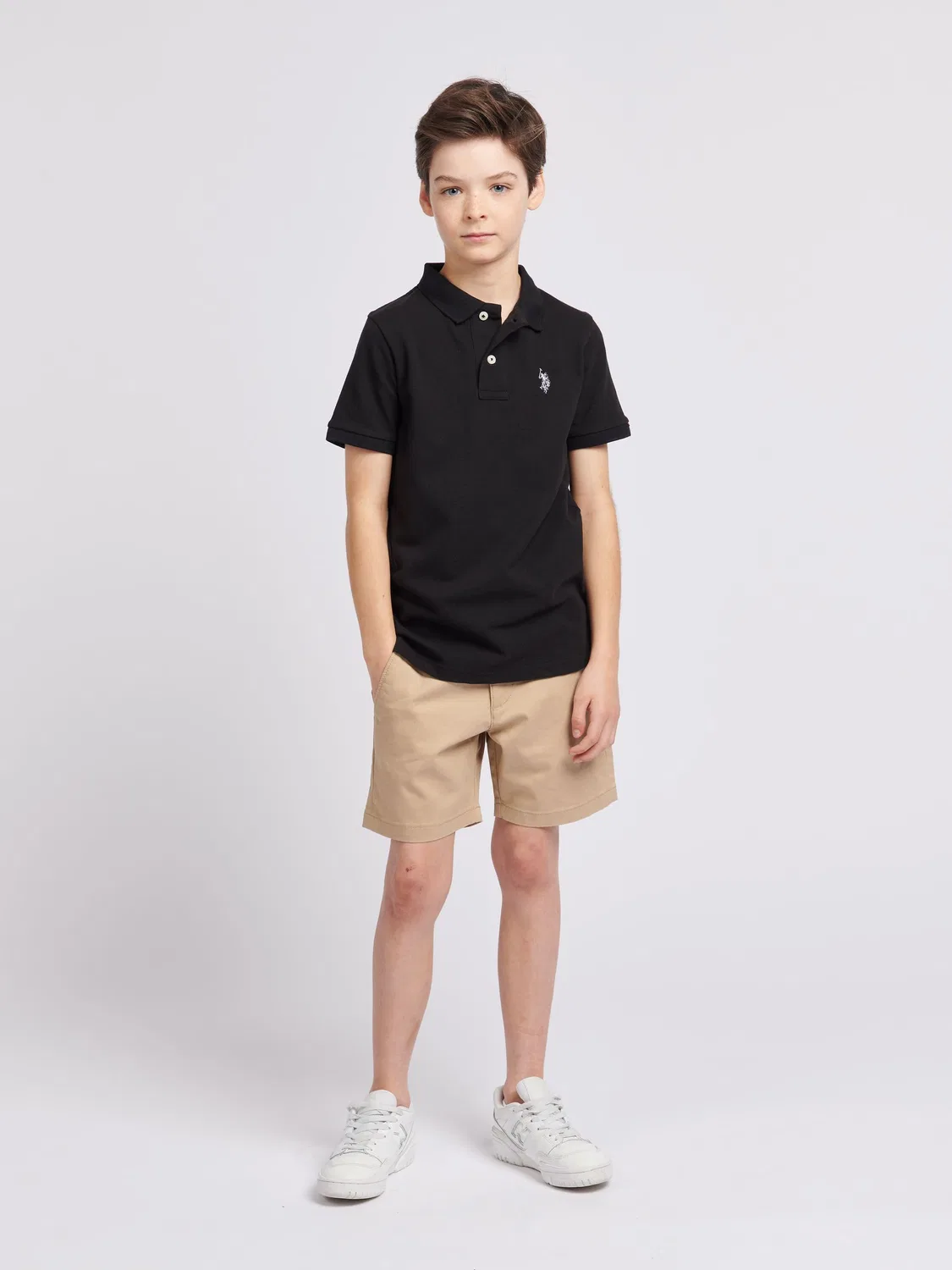 Шорты классические чинос U.S. Polo Assn., кремовый — фото 3