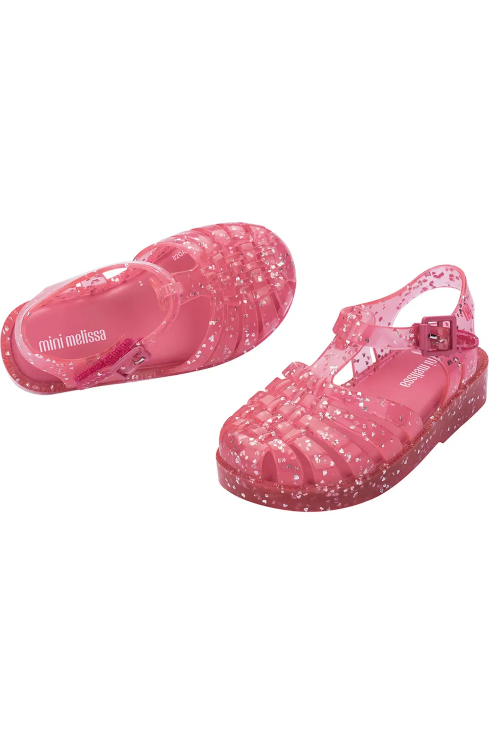 Детские сандалии рыбацкие глиттер Possession Mini Melissa, Glitter Pink — фото 3