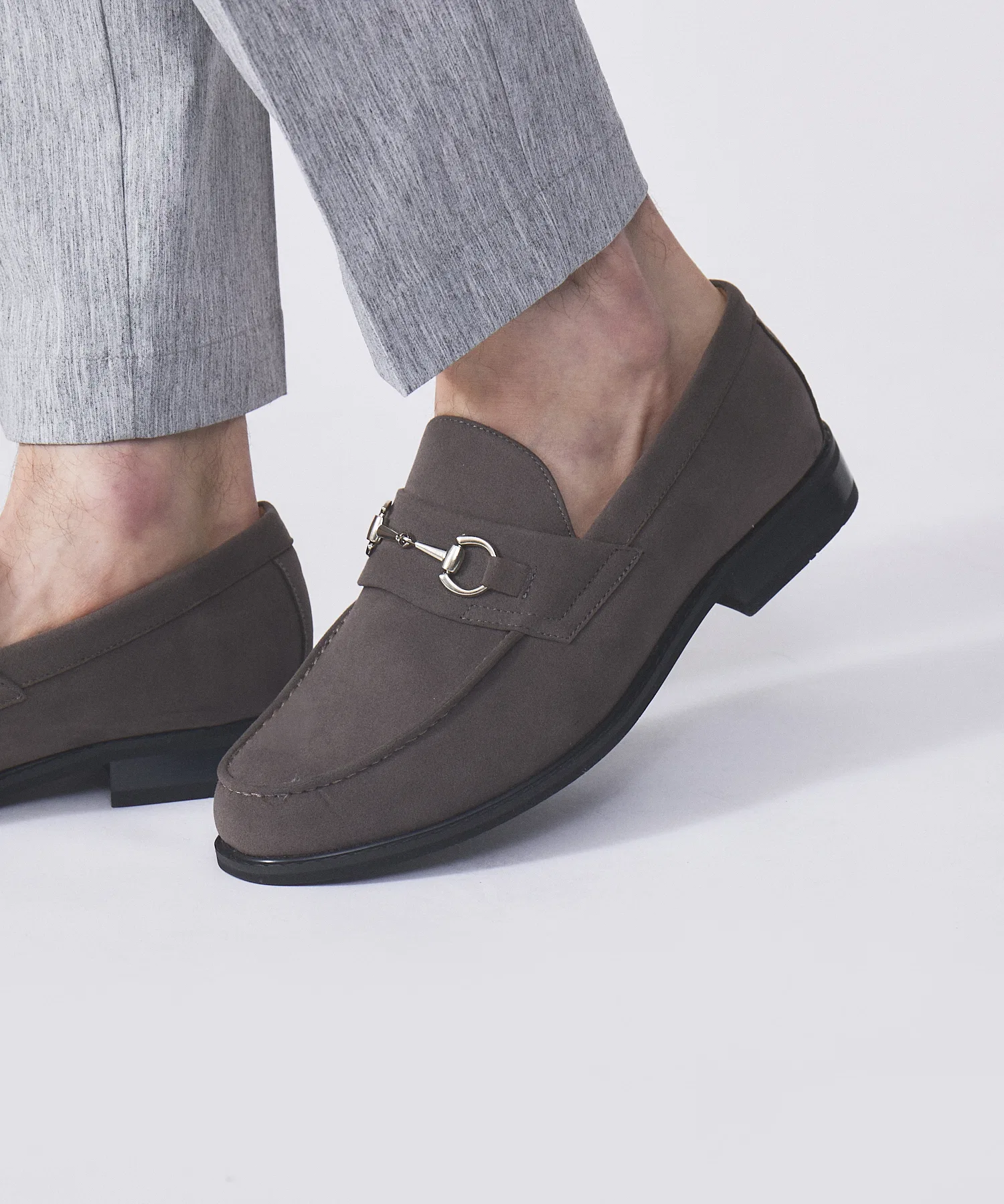 Унисекс лоферы из искусственной кожи ABAHOUSE GRAY серые