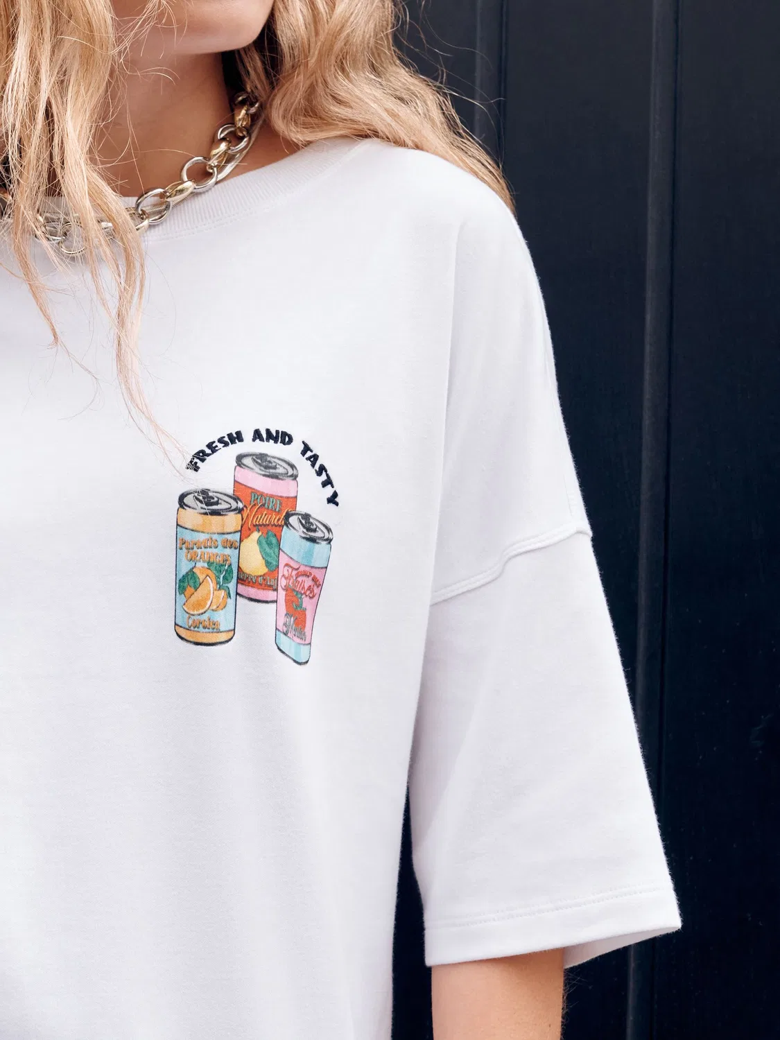 Футболка оверсайз Canned Drinks Next, белый — фото 4
