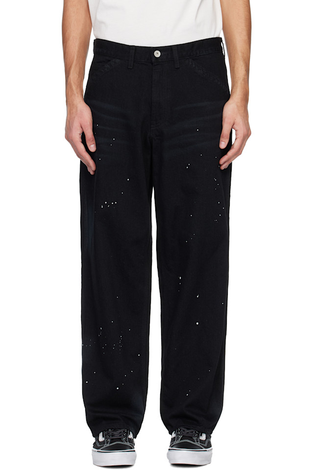 

Выстиранные рабочие джинсы Neighborhood, черный