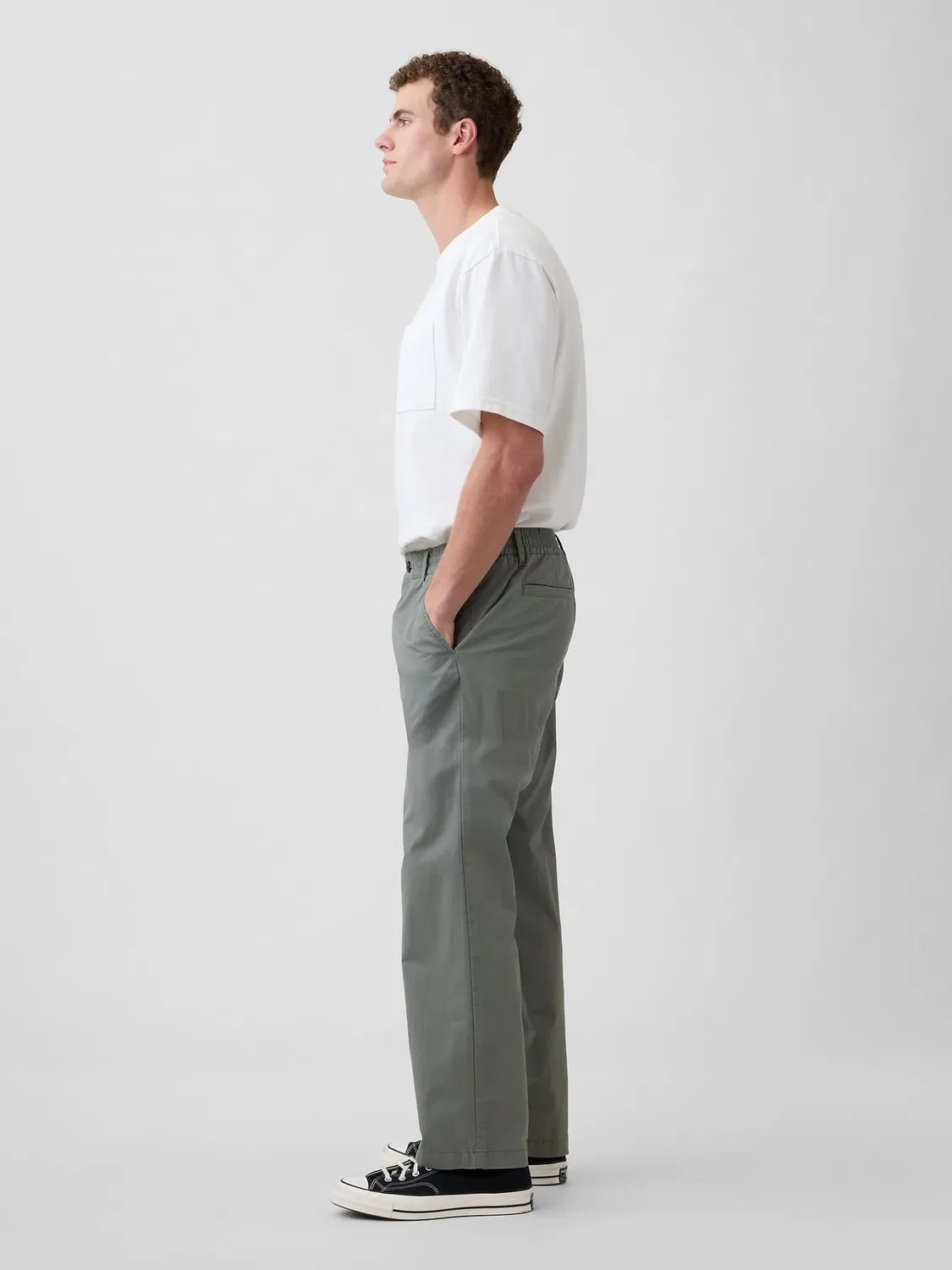 Чинос Gap Easy Relaxed Green — фото 3