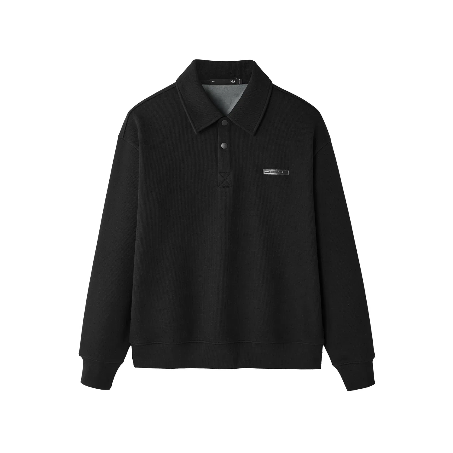 Детский свитшот с воротником, модель HLA, Black 4T