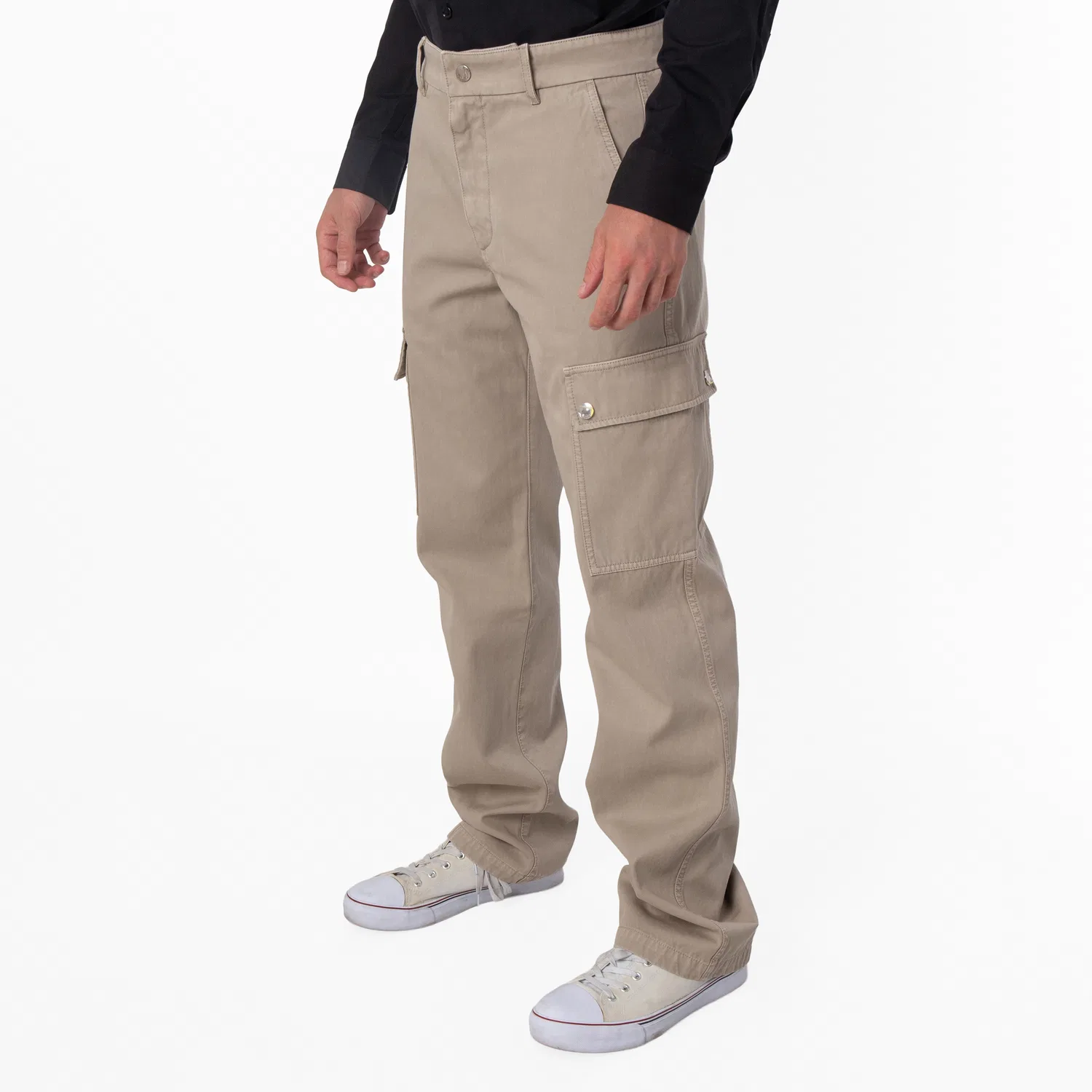 Брюки карго прямого кроя из хлопка Straight-Leg Cotton Cargo Trousers Burberry, Heron — фото 4