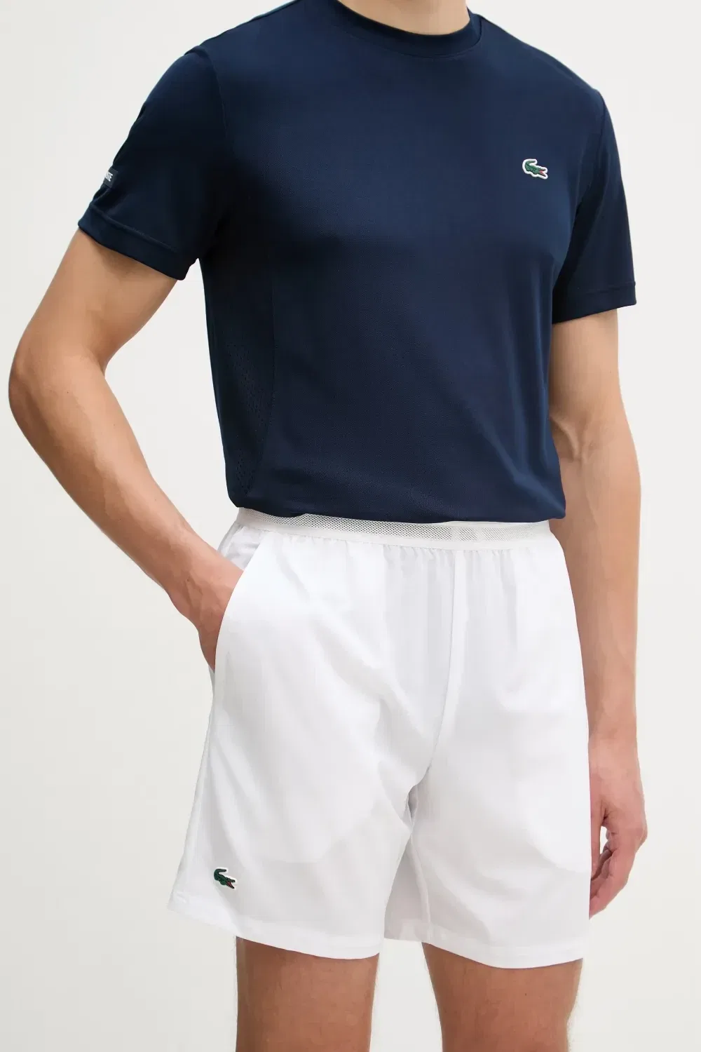 Шорты Lacoste Теннисные с Нашивкой, Белые