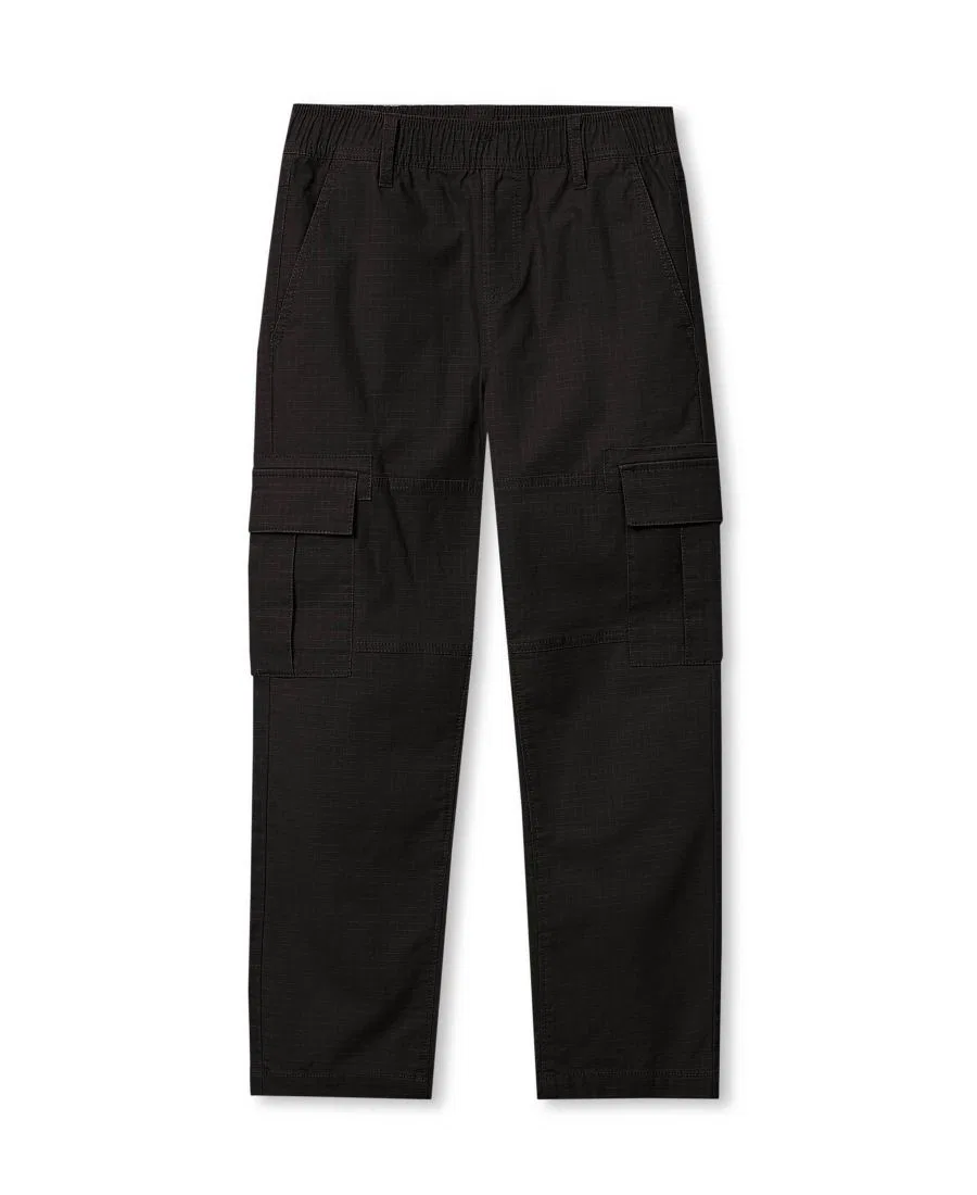 Штаны карго с усиленными коленями Boys Iron Knee Woven Cargo Pants Lands' End, Black