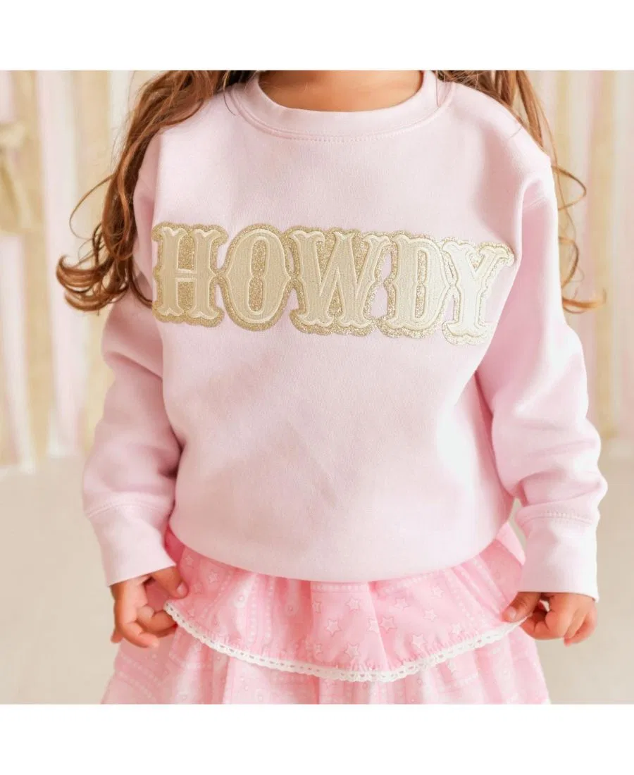 Свитшот с принтом Howdy Patch Western Sweet Wink, Ballet Pink — фото 3