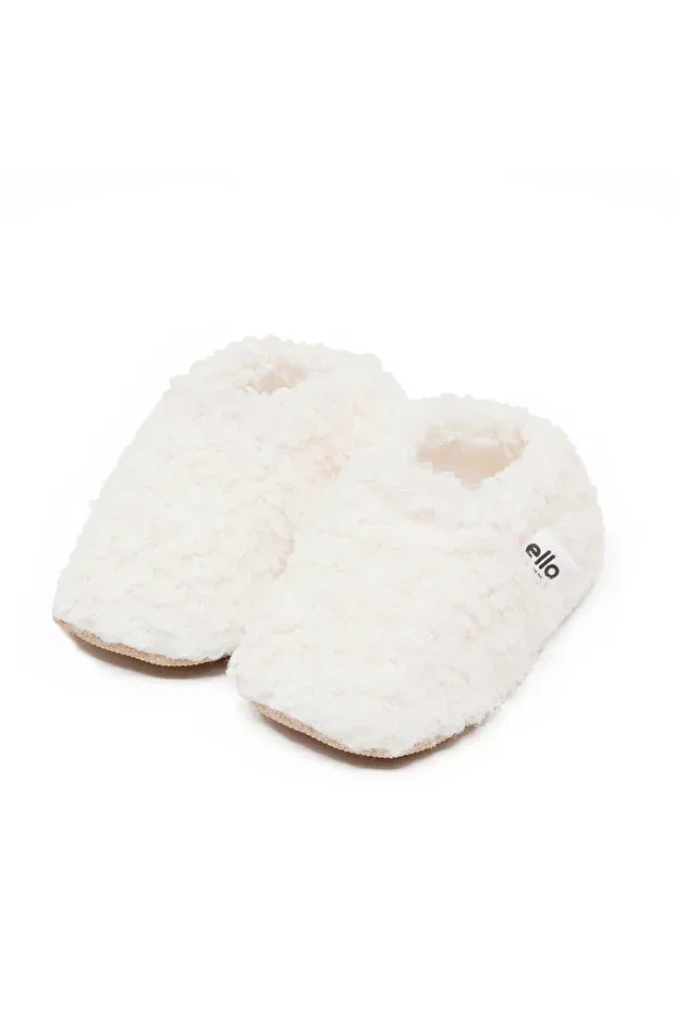 Детские тапочки для новорожденных органические Teddy Ella Bonna, Off White